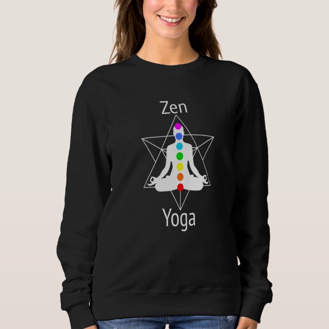 Sweatshirt Achieve Zen Align Chakras With Yoga Lotus Position (Devant)