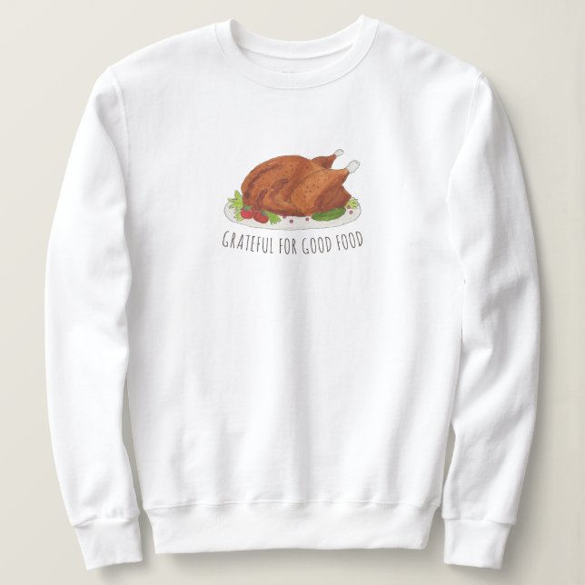 Sweatshirt Action de grâce pour la dinde de Thanksgiving (Design devant)