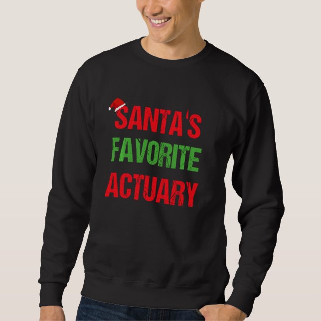 Sweatshirt Actuaire Funny Pyjama Noël (Devant)