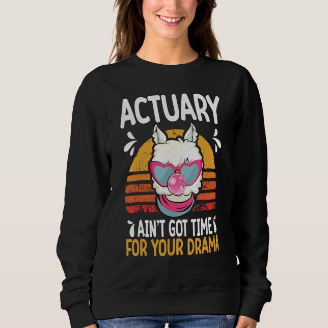 Sweatshirt actuary ain t got time drama actuaries (Devant)