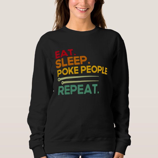Sweatshirt Acupuncture Poke People Repeat Vintage Acupuncturi (Devant)