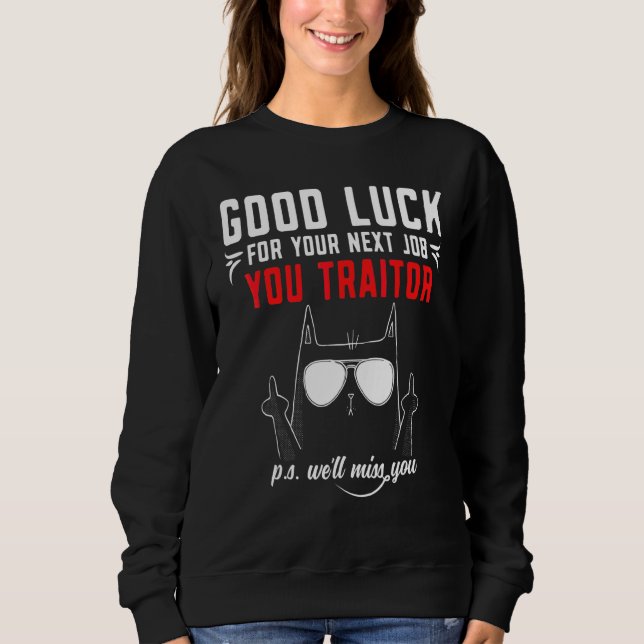 Sweatshirt Adieu Partir Collègues Co-Travailleurs (Devant)