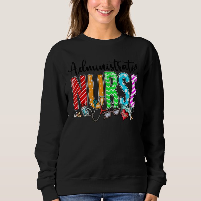 Sweatshirt Administrateur des soins infirmiers Plaid Red Love (Devant)