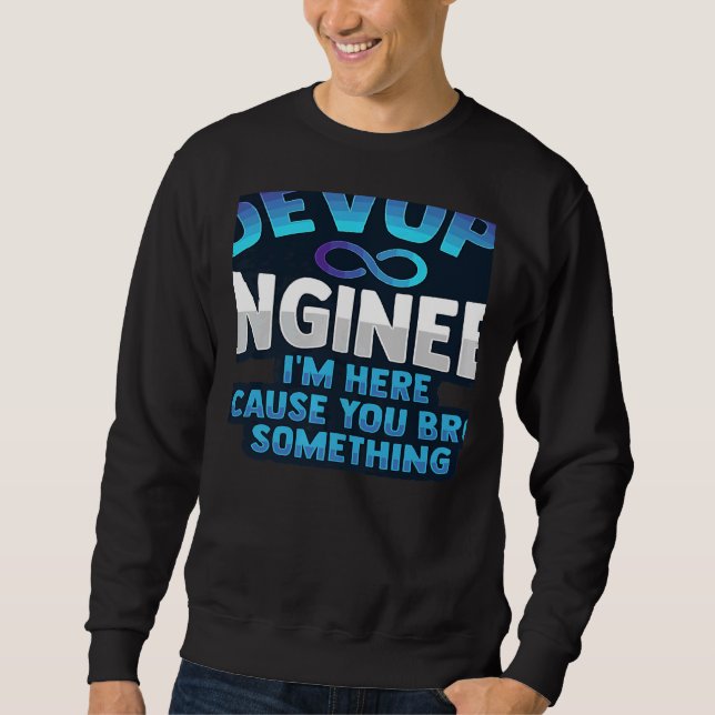Sweatshirt Administrateur système et développeur pour un ingé (Devant)
