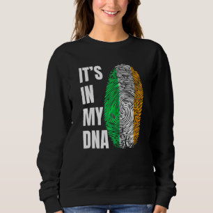 Sweatshirt ADN de l'empreinte digitale Biométrie Drapeau irla