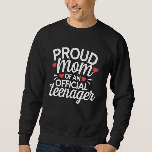 Sweatshirt Adolescent Treize Anniversaire Maman officielle (Devant)