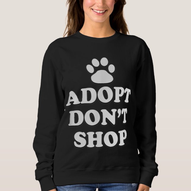 Sweatshirt Adopter Ne pas Acheter Les Droits Des Animaux Seco (Devant)