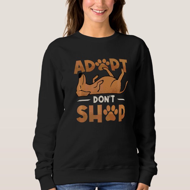 Sweatshirt Adopter plutôt que Acheter Refuge pour Animaux  5 (Devant)