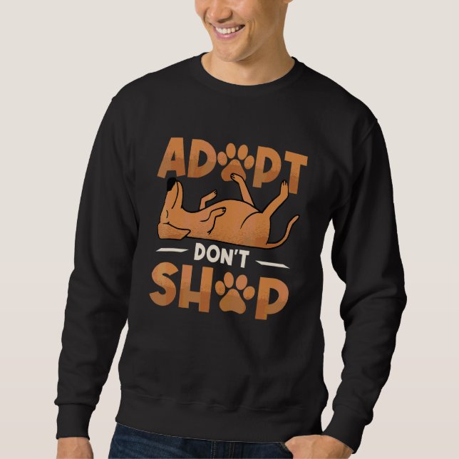 Sweatshirt Adopter plutôt que d'acheter Refuge pour animaux 4 (Devant)