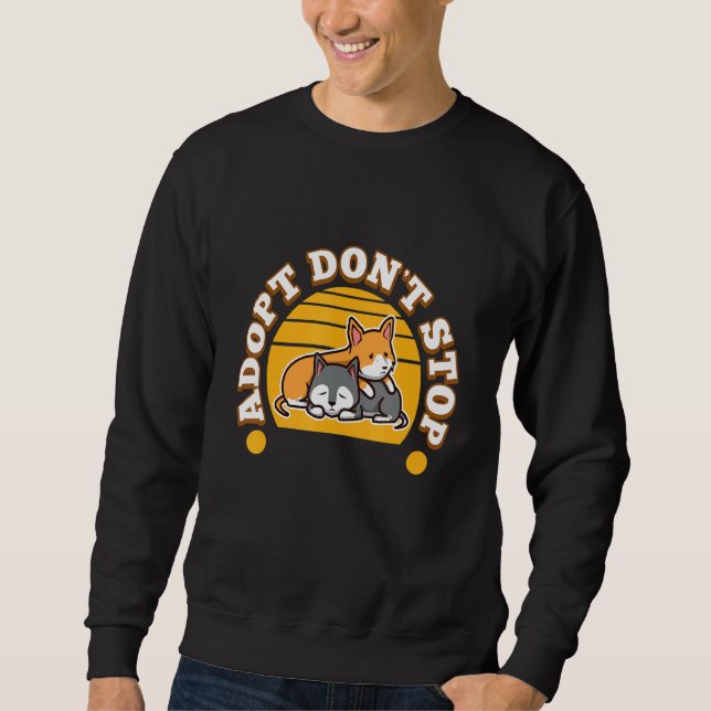 Sweatshirt Adoptez, ne faites pas du shopping (Devant)