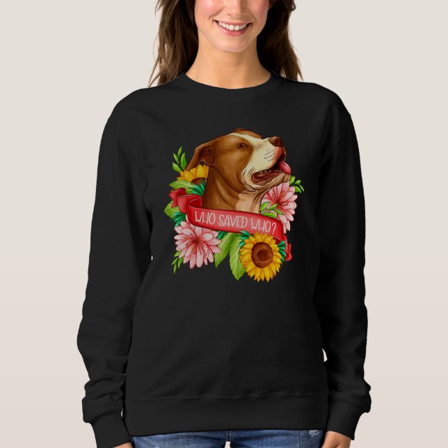 Sweatshirt Adoptez Ne Pas Acheter Animal Pitbull Pibble Maman (Devant)