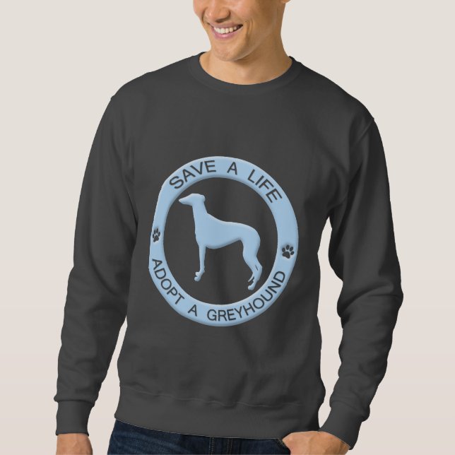 Sweatshirt Adoptez un T-shirt de lévrier (Devant)