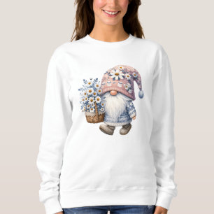 Sweatshirt Adorable Cute Daisy Flower Gnome Femme