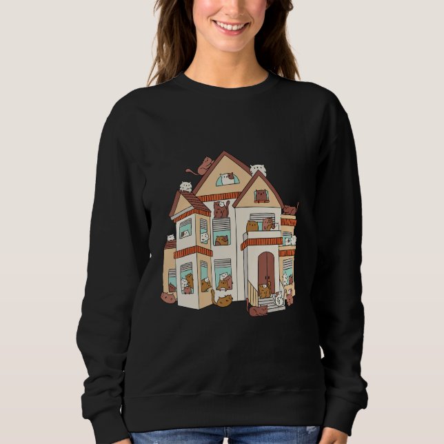 Sweatshirt Adorable House Cats in Cute Poses Cat  Cute Cats (Devant)