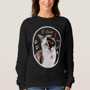 Sweatshirt Adorable J'Aime Mon Chat