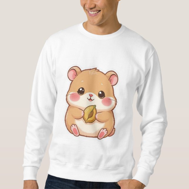 Sweatshirt Adorable Kawaii Chibi Hamster (Devant)