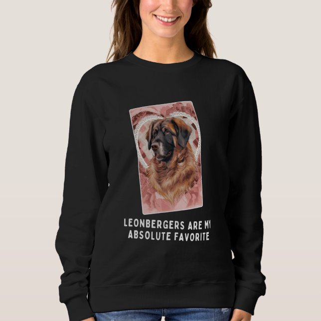 Sweatshirt Adorable Leonbergers Chien conception de coeur (Devant)