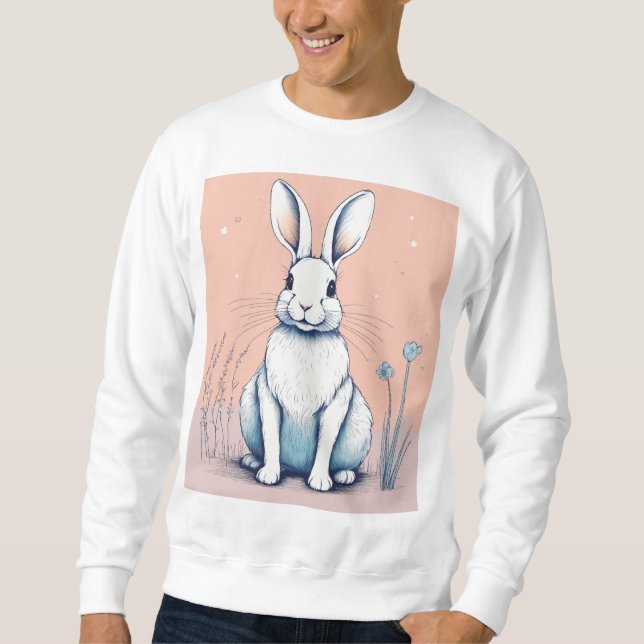 Sweatshirt Adorable Rabbit Design T-shirt à manches complètes (Devant)
