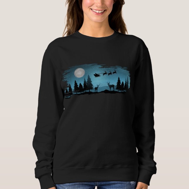 Sweatshirt Adorable Rindeer La Nuit (Devant)