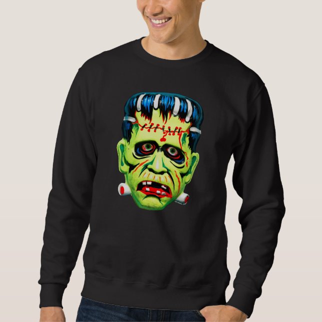 Sweatshirt Adorables Masque Monstre Vert (Devant)