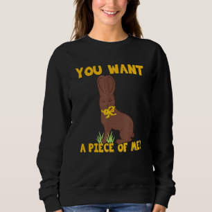 Sweatshirt Ados de Pâques disent Chocolat Bunny meme