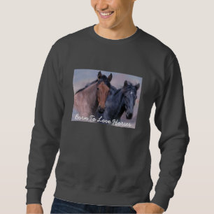 Sweatshirt adulte unisexe de chevaux sauvages
