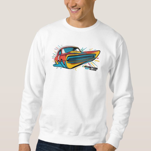 Sweatshirt Adventure Art Verre Vibrant Aventure Car (Devant)