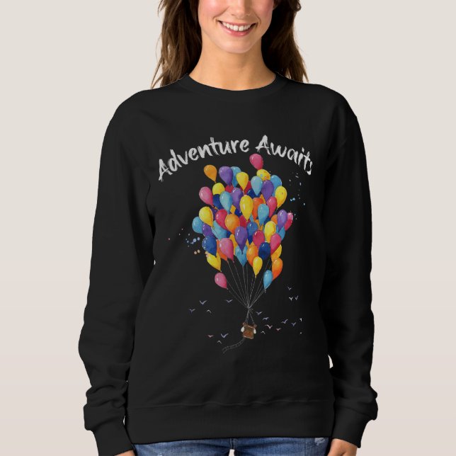 Sweatshirt Adventure Attend L'Aéronef À Ballons À Air Chaud (Devant)