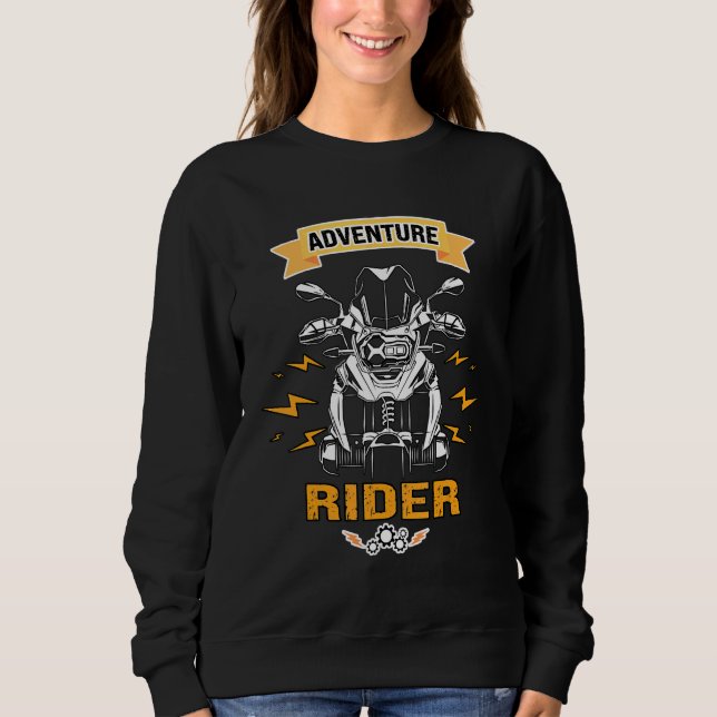 Sweatshirt Adventure Rider Motorcycle Biker Off Road Mountain (Devant)