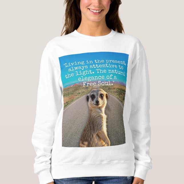Sweatshirt Adventurous Meerkat Living (Devant)