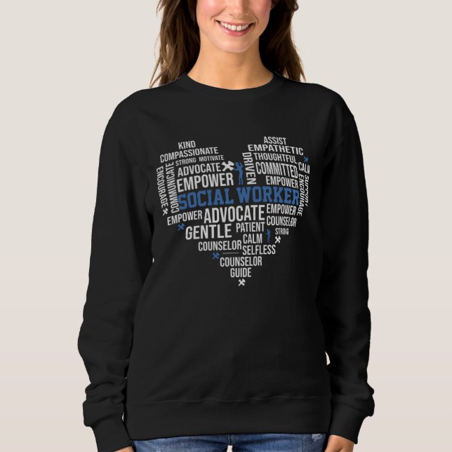 Sweatshirt Advocate Support Empower Heart Social Worker Gradu (Devant)