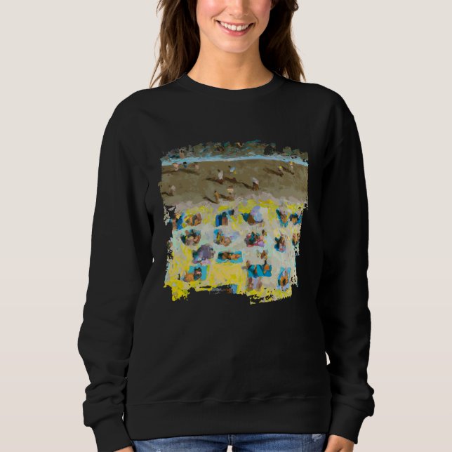 Sweatshirt Aerial Beach People (Devant)