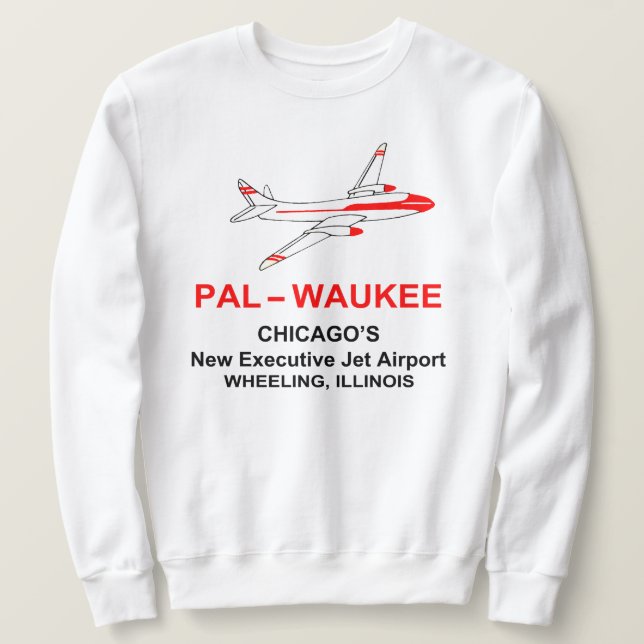 Sweatshirt Aéroport de Palwaukee, Roue, Illinois (Design devant)