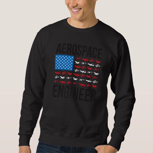 Sweatshirt Aerospace Engineering US Flag Aerospace Engineer W (Devant)