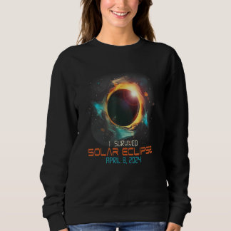 Sweatshirt Aesthetic Colorful I Survived Total Solar Eclipse 
