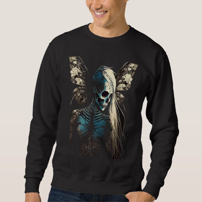 Sweatshirt Aesthetic Grunge Fairycore Butterfly Gothic Horror (Devant)