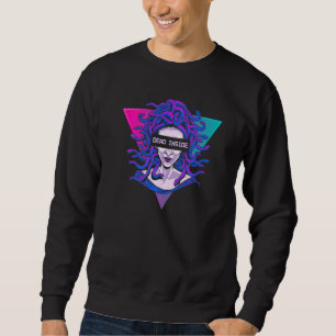 Sweatshirt Aesthetic Medusa Snake Head Gorgon Dead Inside Vap