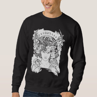 Sweatshirt Aesthetic Occult Witch Witchcraft Flowers Roses Wo