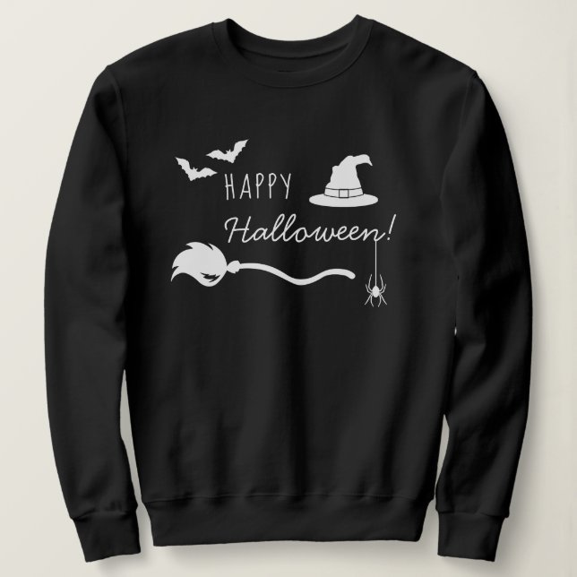 Sweatshirt Affaires de sorcière, araignée, chauves-souris Tex (Design devant)