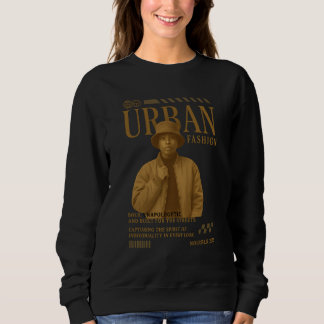 Sweatshirt Affiche de mode urbaine – T-shirt femme noire auda