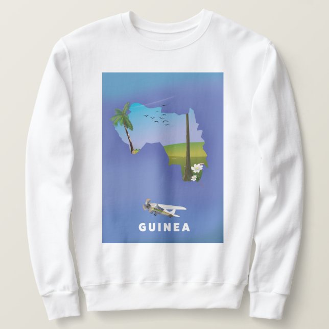 Sweatshirt Affiche d'impression de ski en Guinée Afrique du S (Design devant)