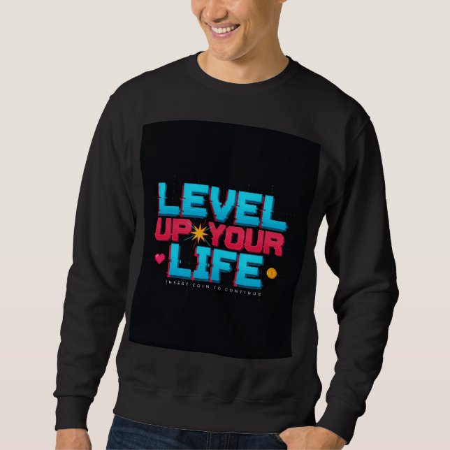 Sweatshirt Affiche Rétro pour Améliorer Votre Vie (Devant)