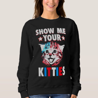 Sweatshirt Afficher Votre Chat Kitties Retro Sunset Vintage