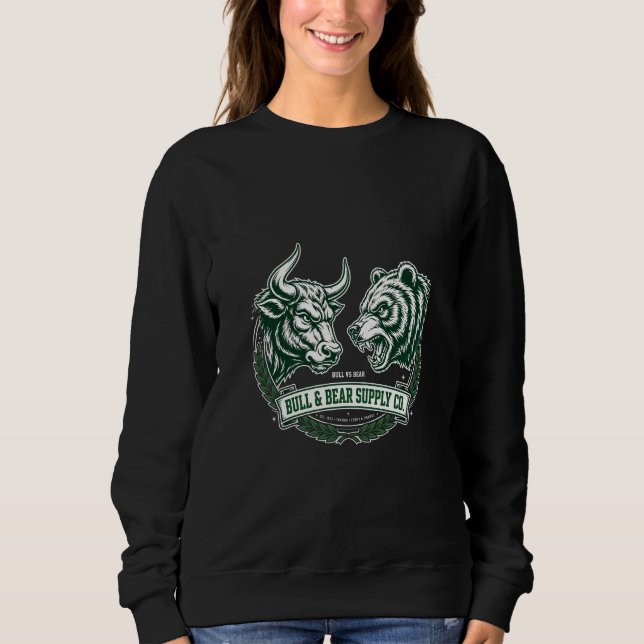 Sweatshirt Affrontement Taureau contre Ours — Femmes traders (Devant)