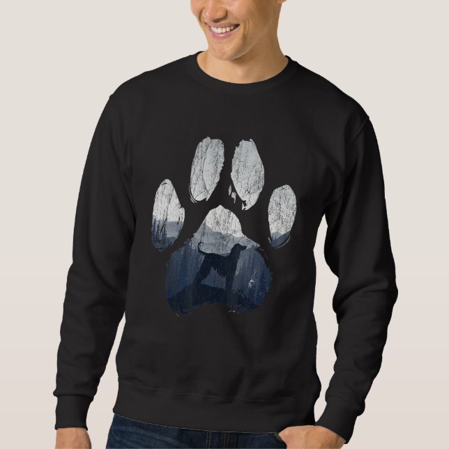 Sweatshirt Afghan Hound Dog Paw Mom Dad Mountains (Devant)