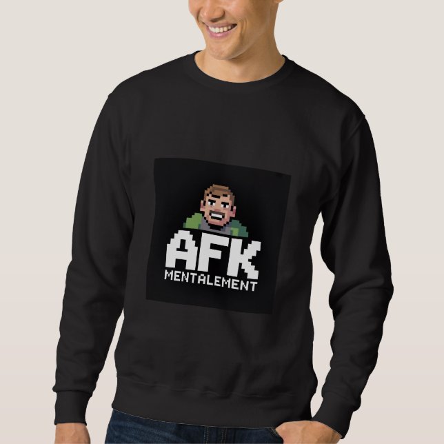 Sweatshirt AFK Mentalement Chibi Gamer Pixel Art (Devant)