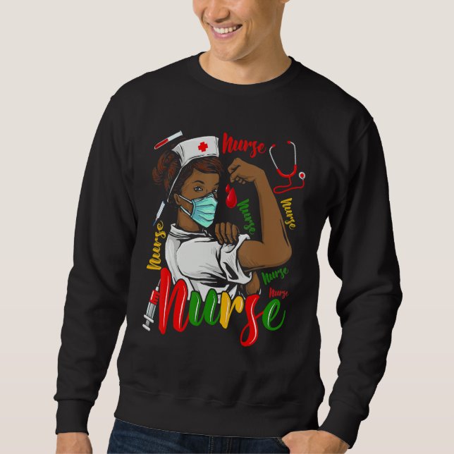 Sweatshirt African American Nurse Black History Month Pride B (Devant)