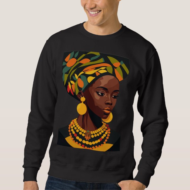 Sweatshirt African Girl International Day Against Racial Disc (Devant)