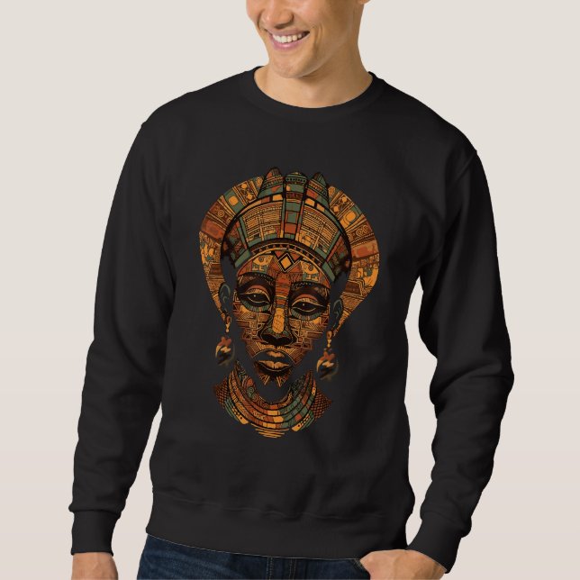 Sweatshirt African with pan africanism symbolism (Devant)