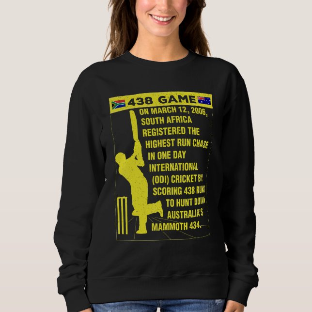 Sweatshirt Afrique du Sud Cricket Protea 438 Nostalgie de jeu (Devant)